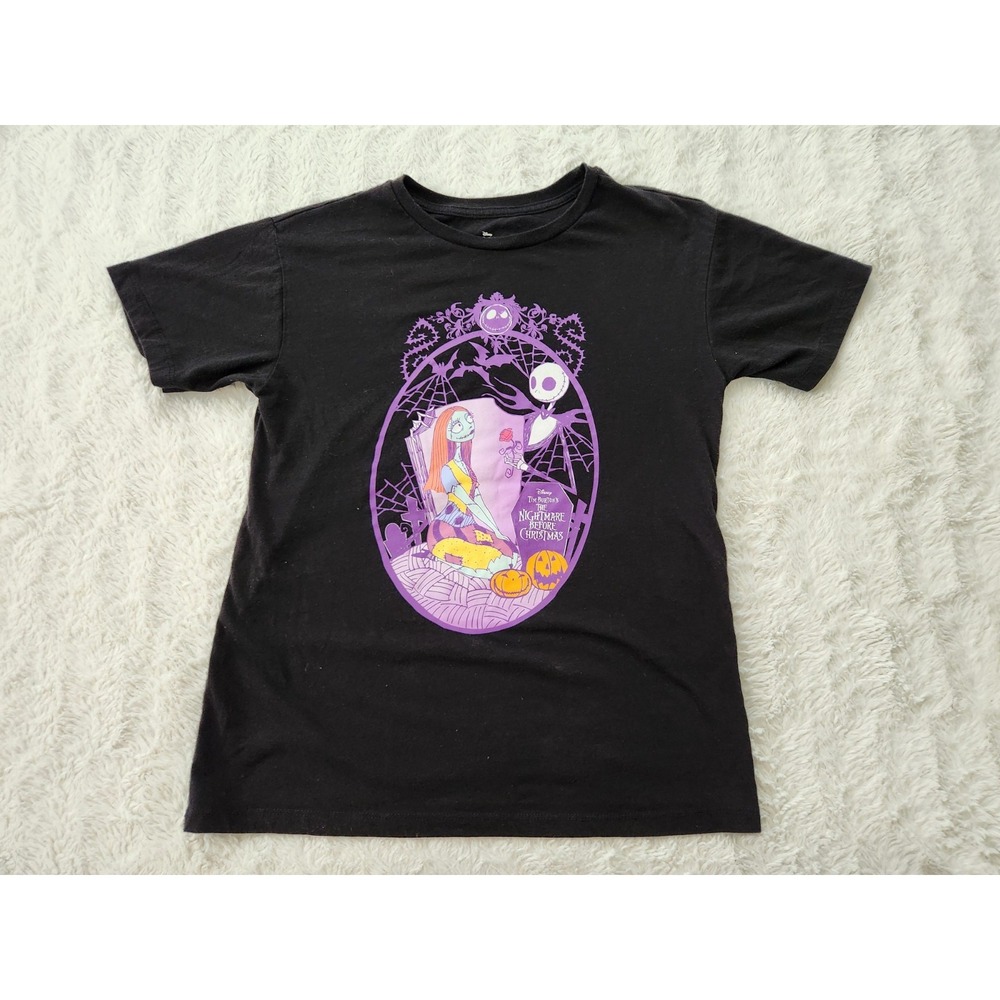 Disney Tim Burton's The Nightmare Before Christmas Graphic‎ T-Shirt Girls Size L